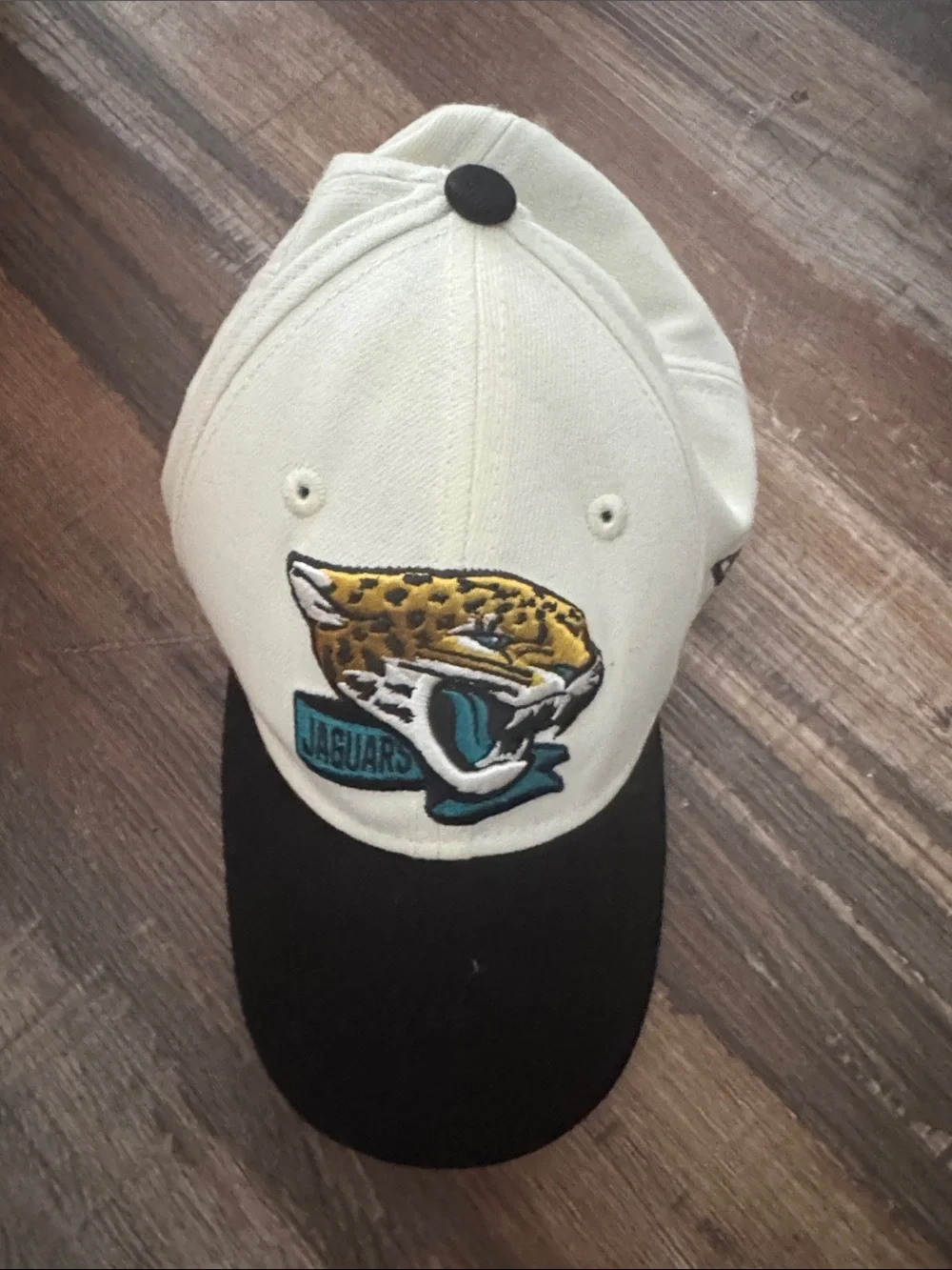 Kids Jaguars Embroidered Baseball Cap - White/Black